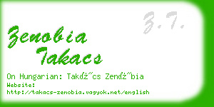 zenobia takacs business card